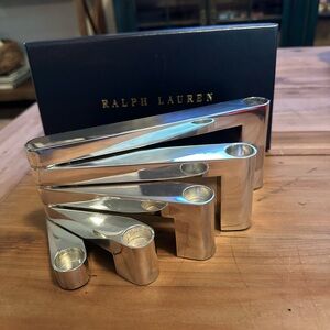 Ralph Lauren Bately Silverplated Candelabra Candle Holder